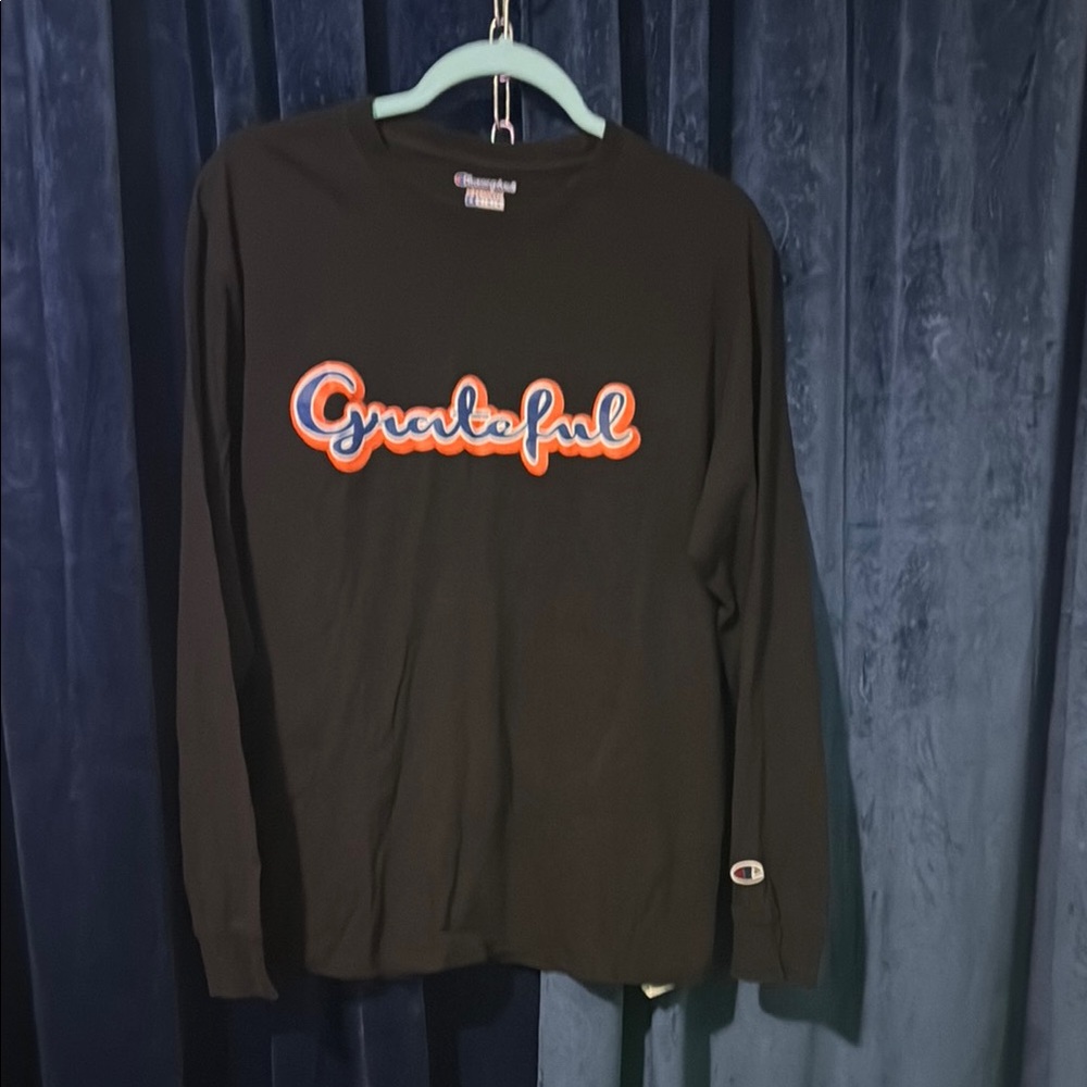 Champion Black Grateful Long Sleeve Shirt